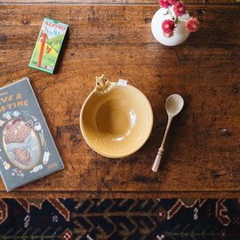 よしざわ窯|花飾りをしたリスのフラットボウル