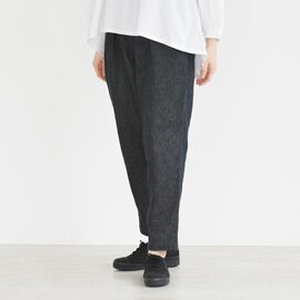 TUTIE.|リネンデニムタックテーパードパンツ