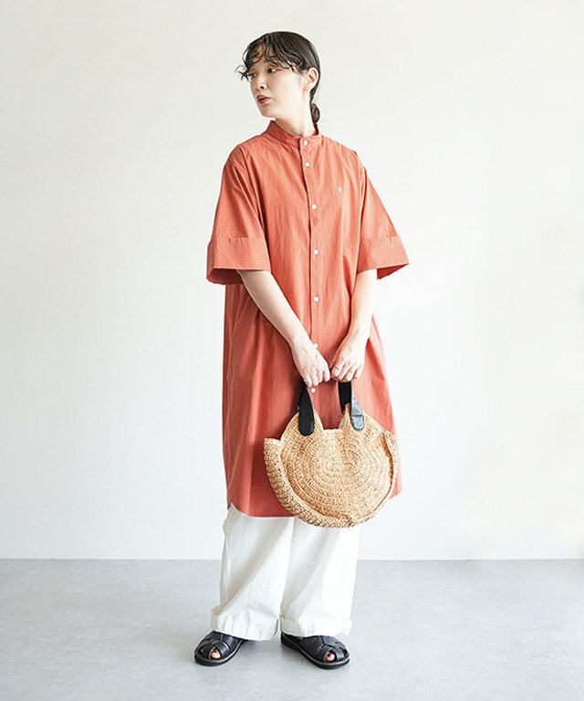 身長:165cm / 着用カラー:380 ORANGE(GREIGE) / 着用サイズ:14