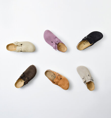 BIRKENSTOCK|ボストン スエードレザー ナロー フラット クロッグ サンダル “BOSTON” boston-same1