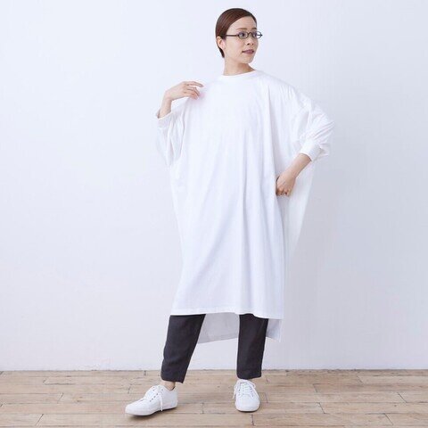 utilite|オーガニックコットンスムース ドルマンワンピース