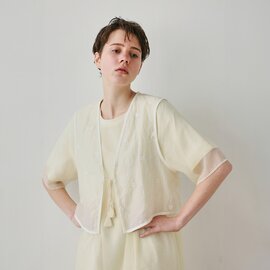 kelen|シアー 花柄モチーフ 刺繍 ベスト BOGO lkl26sbl2285