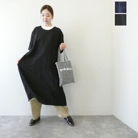 homspun|リネンバイオ半袖ワンピース(251-1642)ホームスパン