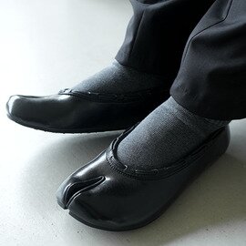 PAES|LEATHER STRING FLAT レザー ストリング フラットシューズ パンプス 足袋シューズ paes-25001