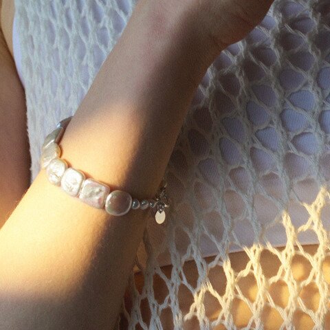 les bon bon|cube pearl bracelet ブレスレット 淡水パール シルバー925