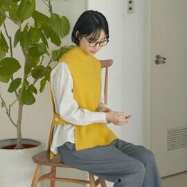 PONT DE CHALONS|【レイヤードスタイルが楽しめる】コットンウールモックネックベスト