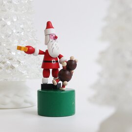 DETOA|Wooden Push Up Toy Santa&Teddy Bear/サンタクロース【クリスマスギフト】