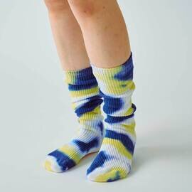 YUQRI|Crispy tie-dye(26SS) ドライタッチ 蒸れない靴下 サマーソックス リラックス 消臭効果 機能性