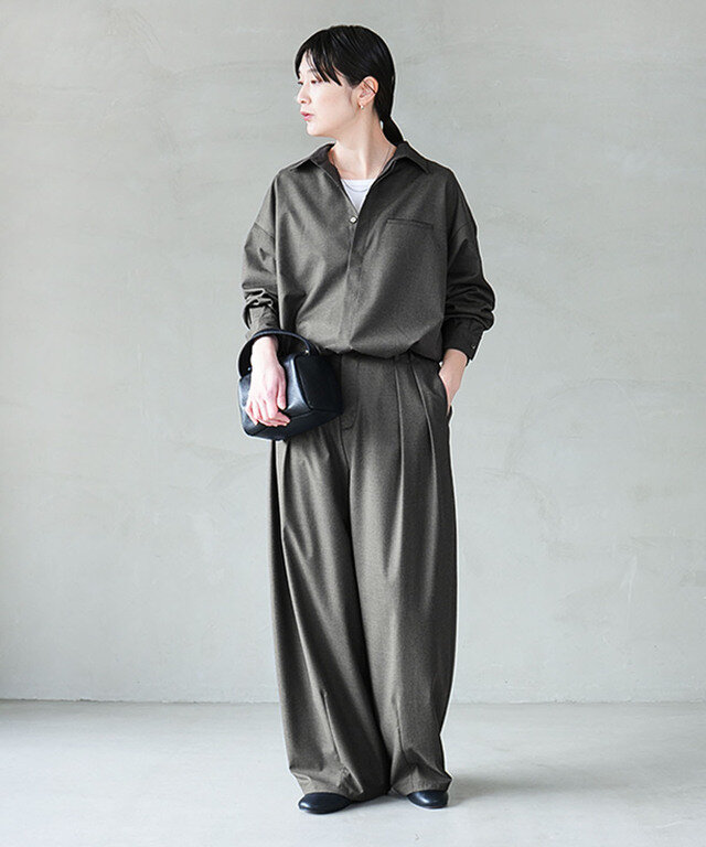 身長:165cm/着用カラー:CHARCOAL/着用サイズ:38