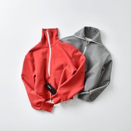 JUN MIKAMI|コットン ハーフジップ スウェット プルオーバー 25aw-28-s-kk