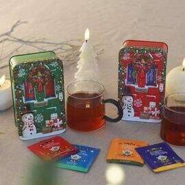 イングリッシュティーショップ クリスマス・ドア・リース缶 18P入り/English Tea Shop