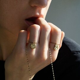 les bon bon|pegasus dual ring リング コイン K10