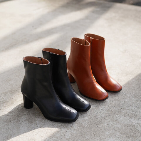 atelier brugge|スクエア トゥ ショート ブーツ Square toe short boots 21PS-68 アトリエブルージュ