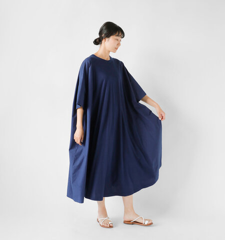 FACTORY|コットン 天竺 / ブロード バルーン カットソー ワンピース d-12-same1-tr