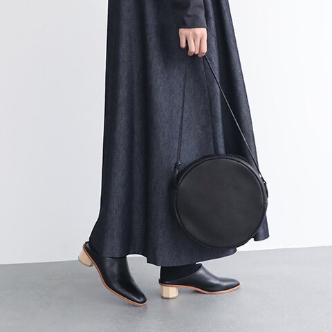 Mochi｜circle shoulder bag [ma-pro-10/black・]