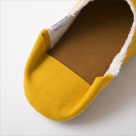 ABE HOME SHOES｜帆布のバブーシュ ボア L