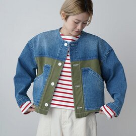 NATURAL LAUNDRY|デニム×バックサテン ジャケット | 3261J-002