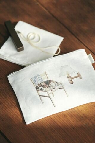 fog linen work|フラットな形で嵩張らない。MISATO OGIHARA ポーチ kurashisha fogitem