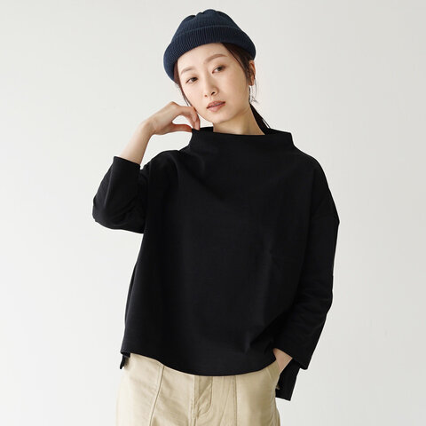 NARU|モックネックドロップショルダーカットソー長袖トップス 620305 ナル