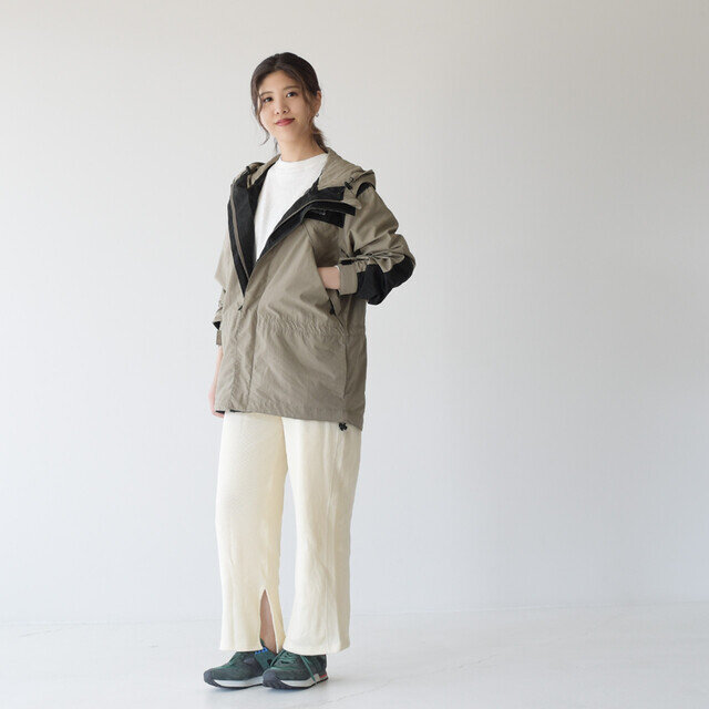 モデル: 157cm / 47kg
color:grege / size:S(レディースフリー)