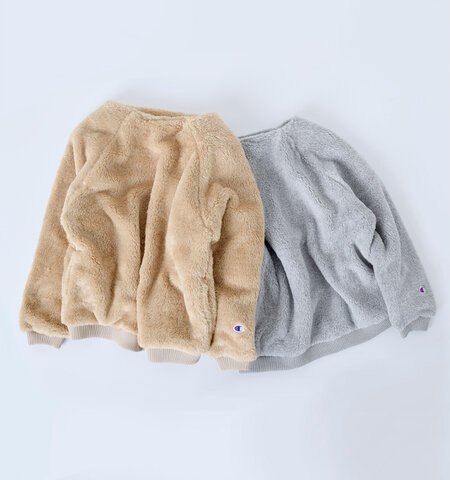 Champion|スラッシュポケット付きクルーネックフリースジャケット cw-n606-yh
