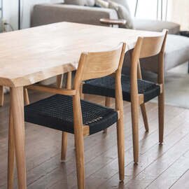 ANTRY|Teak ダイニングチェア ペーパーコード | ブラック