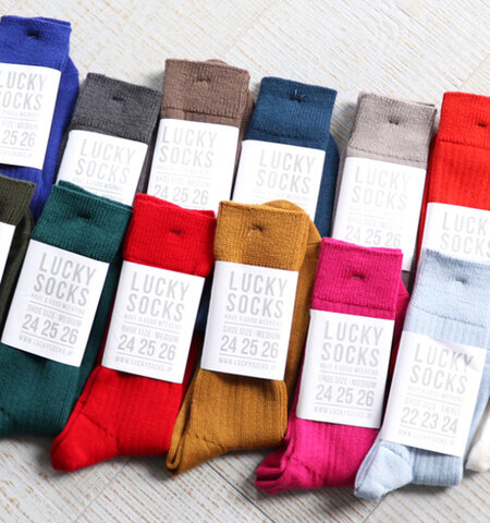 LUCKY SOCKS|PREMIUM WOOL RIB SOCKS 2 プレミアムウールリブソックス 2