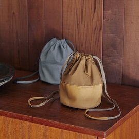 ARTS&CRAFTS｜ドローストリングスポーチS "CALF LEATHER COMBI" DRAWSTRINGS POUCH S プレゼント 巾着バッグ