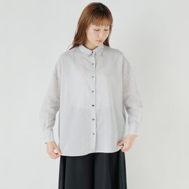 mizuiro ind｜コットン混 ロングスリーブ ワイドシャツ 1-230035-ma