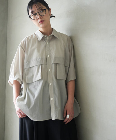 F/CE.|【SALE 30%OFF】WATER REPELLENT UTILITY OVER SHIRT ウォーターリぺレントユーティリティオーバーシャツ トップス 半袖 ブラウス fst02261u0003