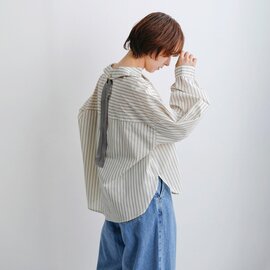 HERENCIA|バックリボン ストライプ ブラウス h426313
