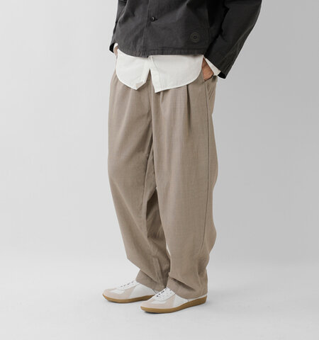 TISSU|ウール ルマーノツイル 2タック パンツ ts253pt085-nk