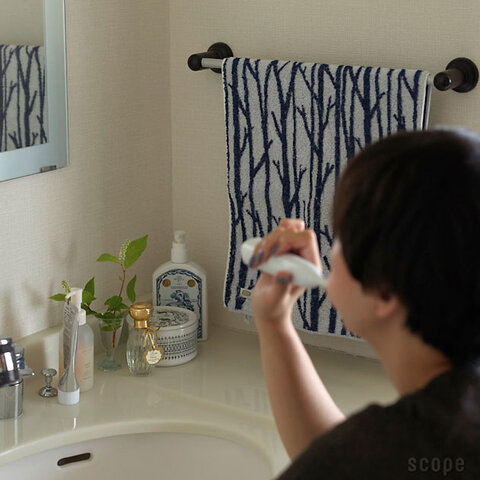 【送料無料】 SCOPE | house towel ライト Twiggy(ブルー×ホワイト)