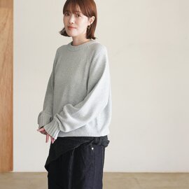 YULA|シルク100% ミドルゲージ 草木染め ノイル シルクニット 長袖 NOIL SILK KNIT YL26-K012 ユラ