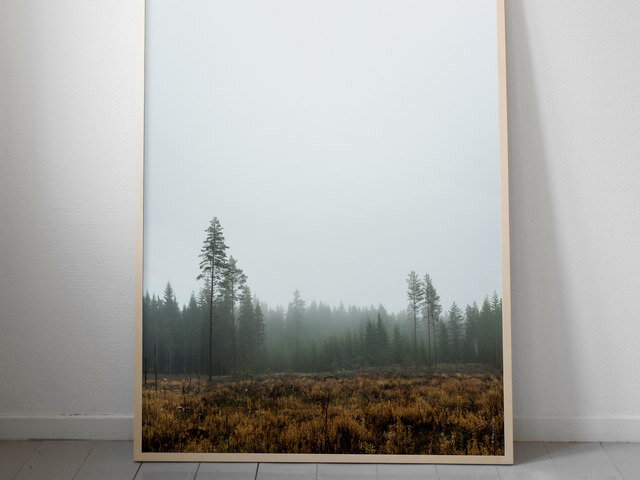 どこまでも続く静寂を切り取ったような、霧がかった森。Fine Little Dayを設立したデザイナー、Elisabeth Dunker（エリーサベット・デュンケル）自身がシャッターを切った写真が、1枚のポスターになりました。
