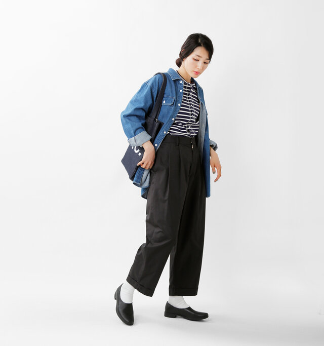 model mizuki：168cm / 50kg 
color : black / size : 38（24.0㎝）