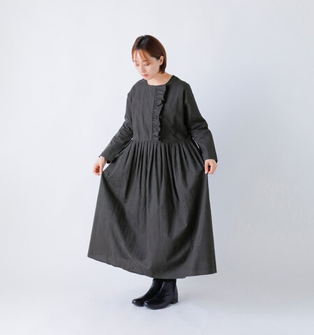 MAGALI|コットン リネン フリル ワンピース op198-kr