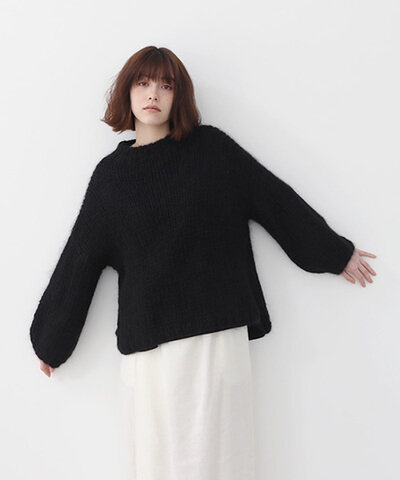 Mochi｜hand knitted sweater [black]