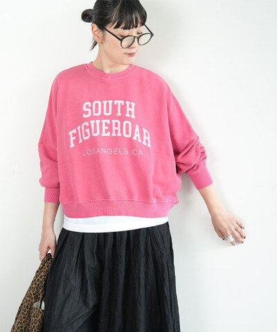 ichi|裏毛ピグメントプルオーバー トップス レディース スウェット トレーナー 250461