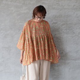 LILOU+LILY|80s Voile Hand-Printing Wide PO ハンドプリントワイドプルオーバー