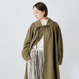 Vlas Blomme|ウォッシュドリネン ラミー ウール コート 13412115