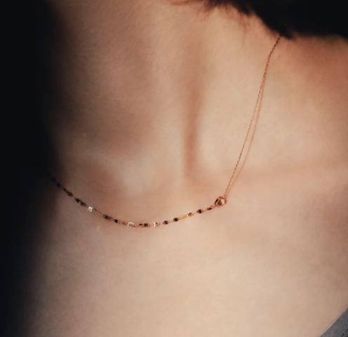 les bon bon｜float side necklace　ネックレス　10金　母の日ギフト