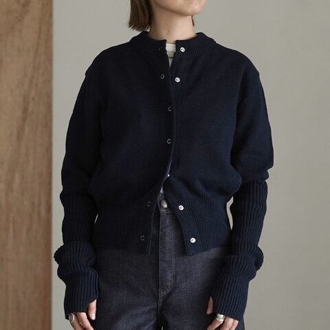Shinzone|コットン ロング リブカーディガン COTTON LONG RIB CARDIGAN フィンガーホール付き ショート丈 25SMSNI01 シンゾーン