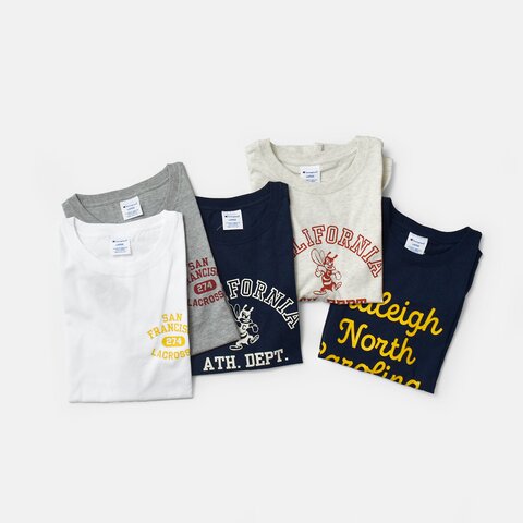 Champion|USAコットン 半袖 プリントTシャツ cw-d324-5-6