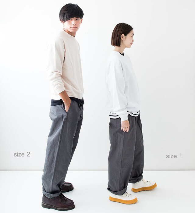 color : GRY / Male size:2 , model : 181cm
Female size:1 , model : 162cm