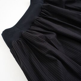 Mochi｜long skirt [black×striped]