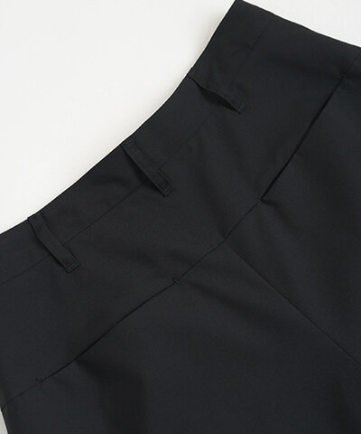 VU｜VU ヴウ wide short pants [BLACK] ワイドショートパンツ vu-s24-p02