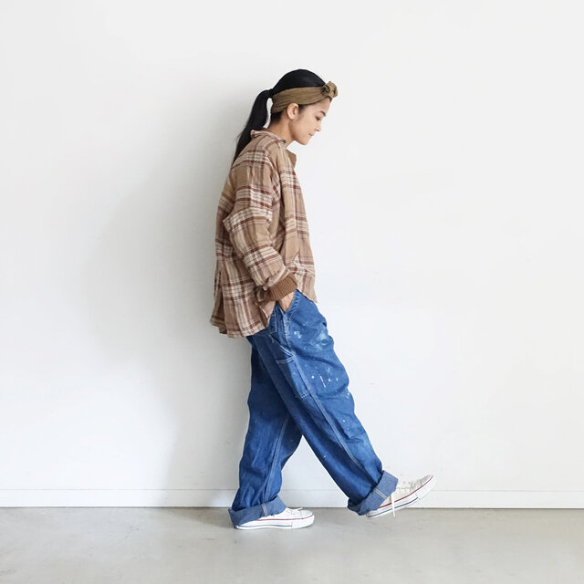 Model 158cm、Beige 着用