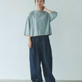yuni｜オーガニックコットン マルチカラーステッチTシャツ 1701CT023241