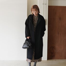 mizuiro ind|スタンドカラー コート ウール ロングコート アウター 3-270039 ミズイロインド